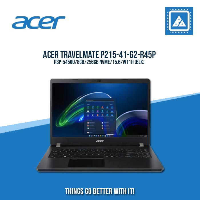ACER TRAVELMATE P215-41-G2-R45P R3P-5450U/8GB/256GB NVME | BEST FOR STUDENT AND ENTERPRISE LAPTOP ACER TRAVELMATE P215-41-G2-R45P R3P-5450U/8GB/256GB NVME | BEST FOR STUDENT AND ENTERPRISE LAPTOP